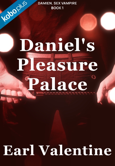 Cover for Daniel's Pleasure Palace. The back view of a man dressed in dark clothes holding a riding crop against his buttocks.
